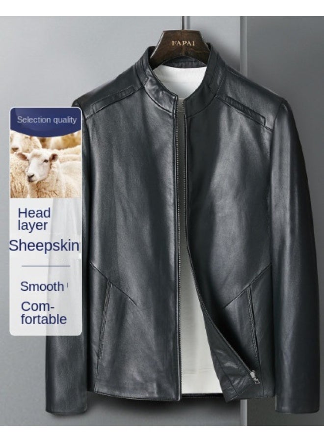 Fapai سترة جلدية حضرية عادية للخريف معطف جلد رجالي - Image 1